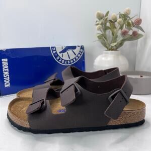 Birkenstock Milano BS Leather Sandal Chocolate Regular Fit Men's 11 NWB